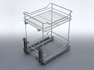 Extractable bottom basket MAXIMA 2 shelves FE SC