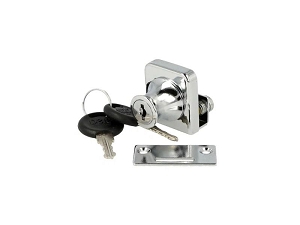 Single glass door lock